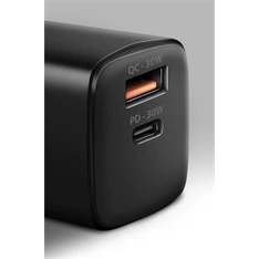 Axagon ACU-PQ30 USB-C + QC3.0 30W fekete fali töltő