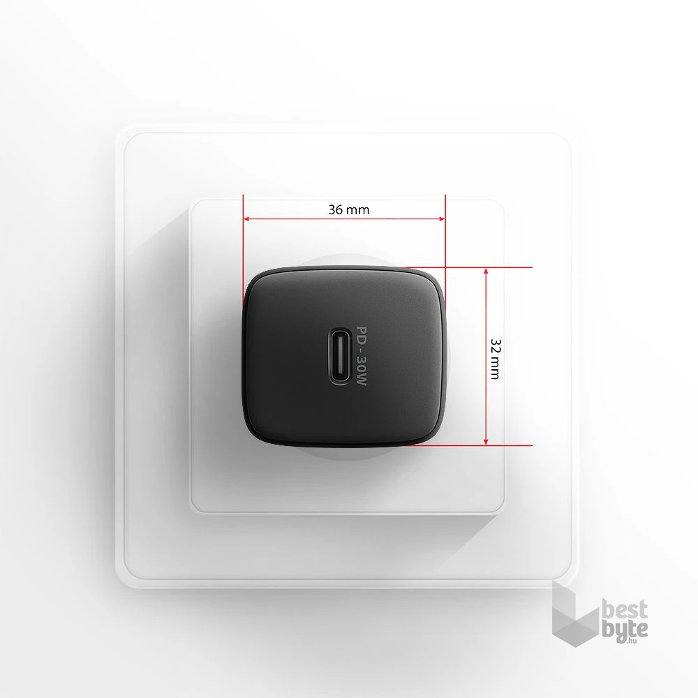 Axagon ACU-PD30 30W PD 3.0 QC Type-C fekete hálózati töltő