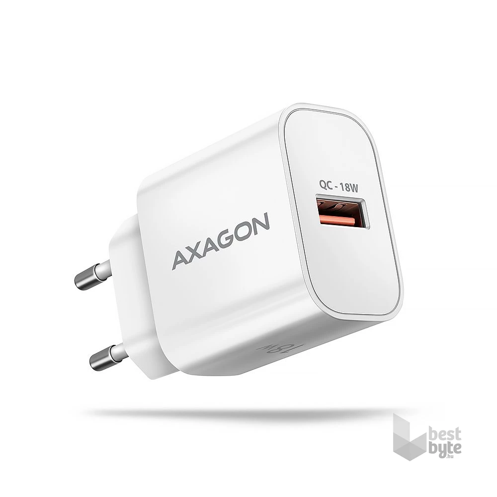 Axagon ACU-QC18W 18W QC USB fehér hálózati töltő