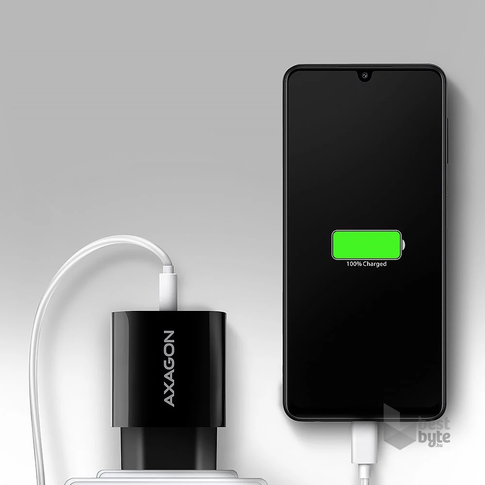 Axagon ACU-QC18 18W QC USB fekete hálózati töltő