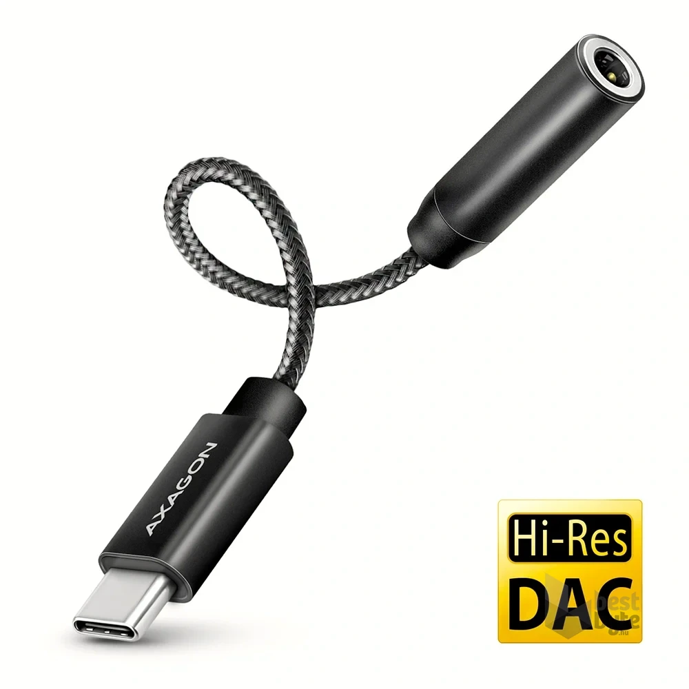 Axagon ADA-HC Mini USB-C audio adapter 384 kHz / 32 bit DAC átalakítóval