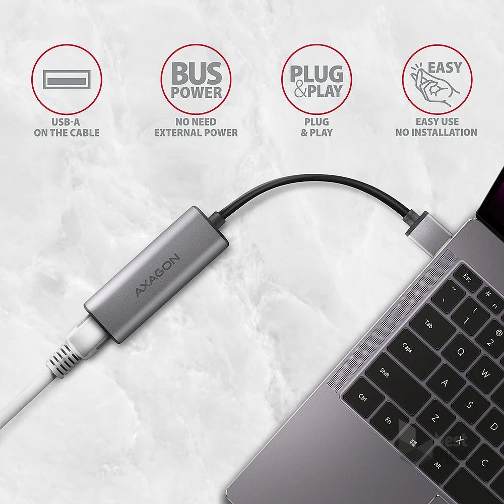 Axagon ADE-25R Type-A USB 3.2 - Gigabit Ethernet adapter