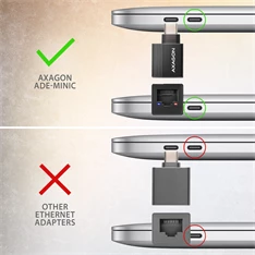 Axagon ADE-MINIC Type-C USB 3.2 - Gigabit Ethernet adapter