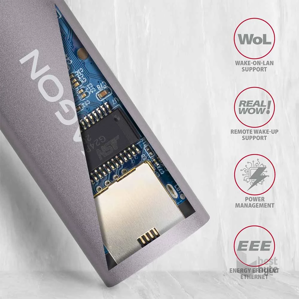 Axagon ADE-TRC Type-C USB 3.2 - Gigabit Ethernet adapter