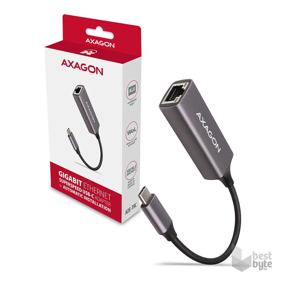 Axagon ADE-TRC Type-C USB 3.2 - Gigabit Ethernet adapter