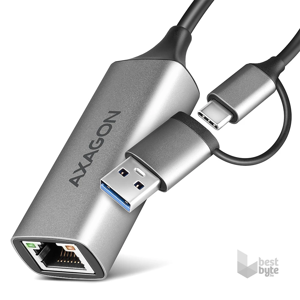 Axagon ADE-TXCA Type-A + Type-C USB 3.2 - Gigabit Ethernet adapter