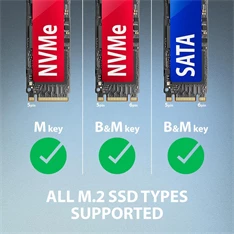 Axagon ADM2-AM USB-A 3.2 Gen2 - 1x NVMe/SATA SSD adapter