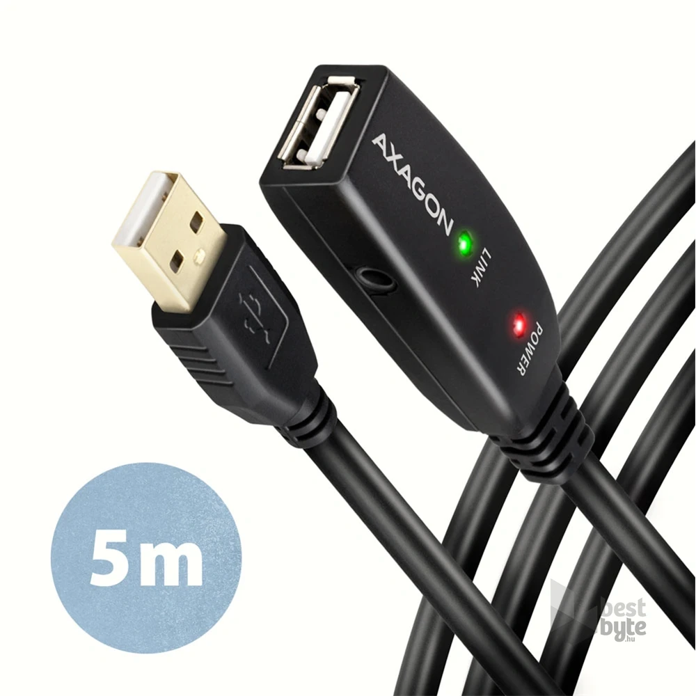 Axagon ADR-205 aktív USB hosszabbító kábel 5m