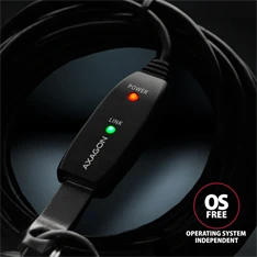 Axagon ADR-210 aktív USB hosszabbító kábel 10m