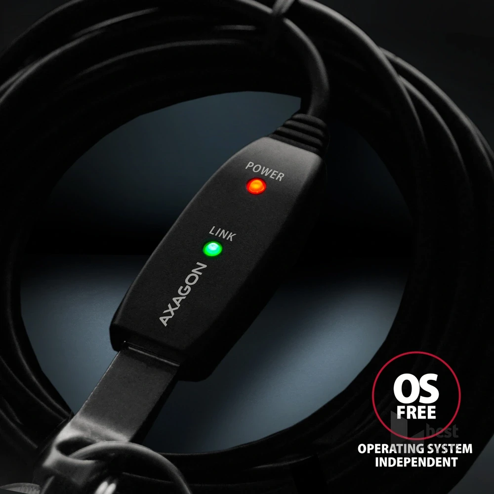 Axagon ADR-210 aktív USB hosszabbító kábel 10m