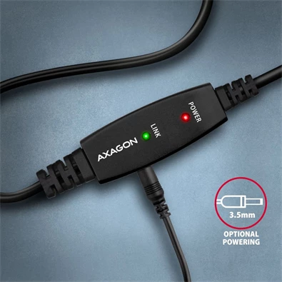 Axagon ADR-220B 20m USB 2.0 A apa - USB B apa aktív repeater kábel
