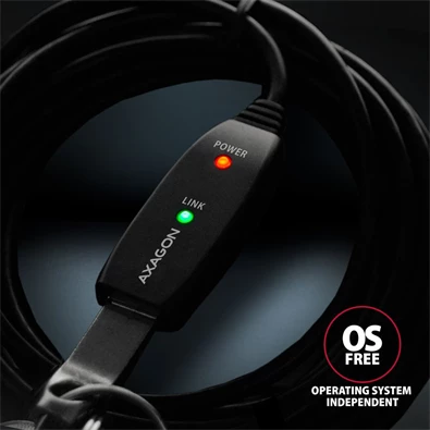 Axagon ADR-305 5m USB 3.2 Gen 1 A apa - anya aktív repeater kábel
