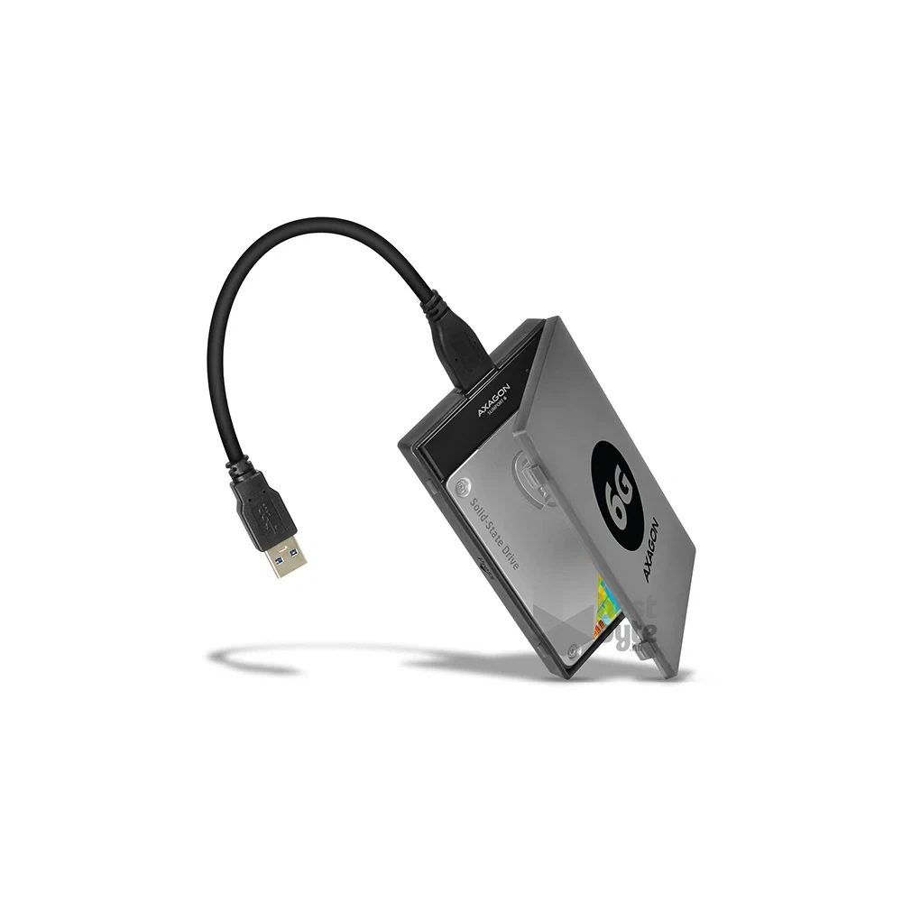 Axagon ADSA-1S6 USB 3.0 szürke külső SATA3 HDD/SSD ház
