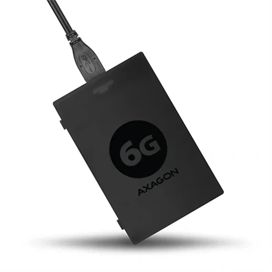 Axagon ADSA-1S6 USB 3.0 szürke külső SATA3 HDD/SSD ház