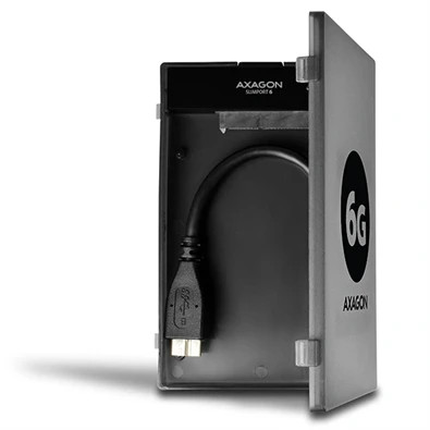 Axagon ADSA-1S6 USB 3.0 szürke külső SATA3 HDD/SSD ház