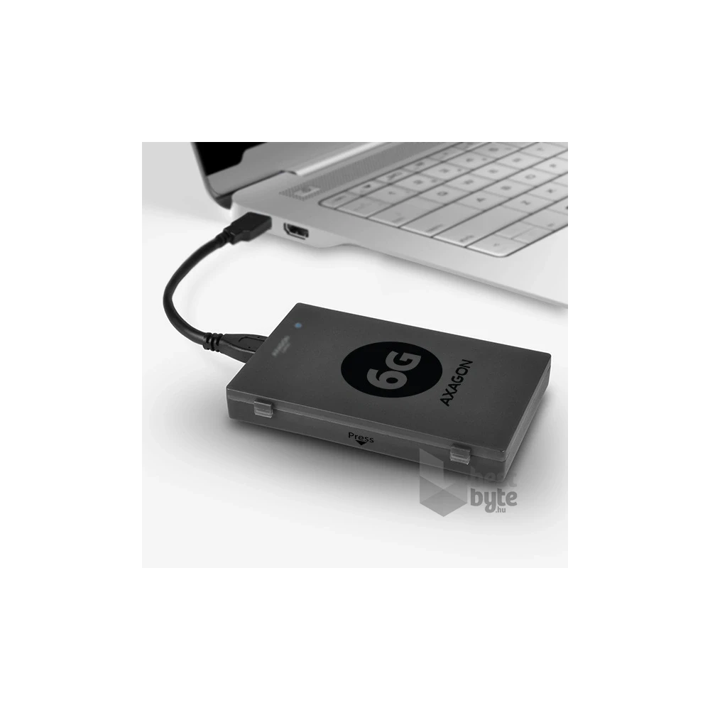 Axagon ADSA-1S6 USB 3.0 szürke külső SATA3 HDD/SSD ház