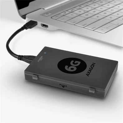 Axagon ADSA-1S6 USB 3.0 szürke külső SATA3 HDD/SSD ház
