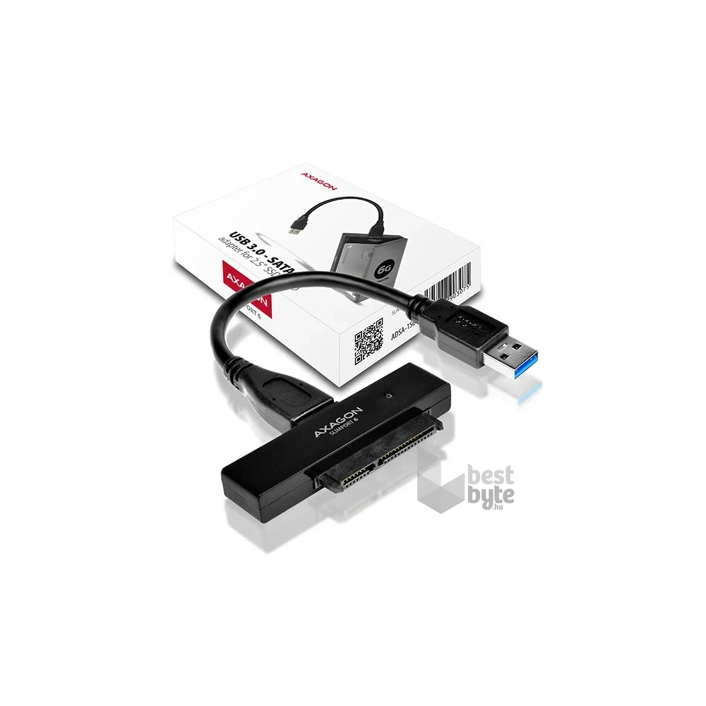 Axagon ADSA-1S6 USB 3.0 szürke külső SATA3 HDD/SSD ház
