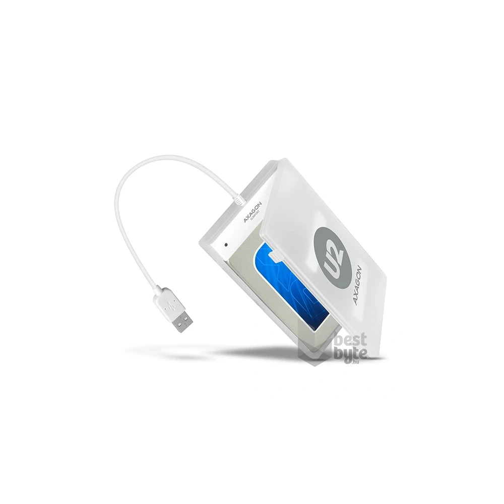 Axagon ADSA-1S USB 2.0 fehér külső HDD/SSD ház
