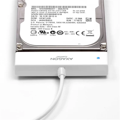 Axagon ADSA-1S USB 2.0 fehér külső HDD/SSD ház