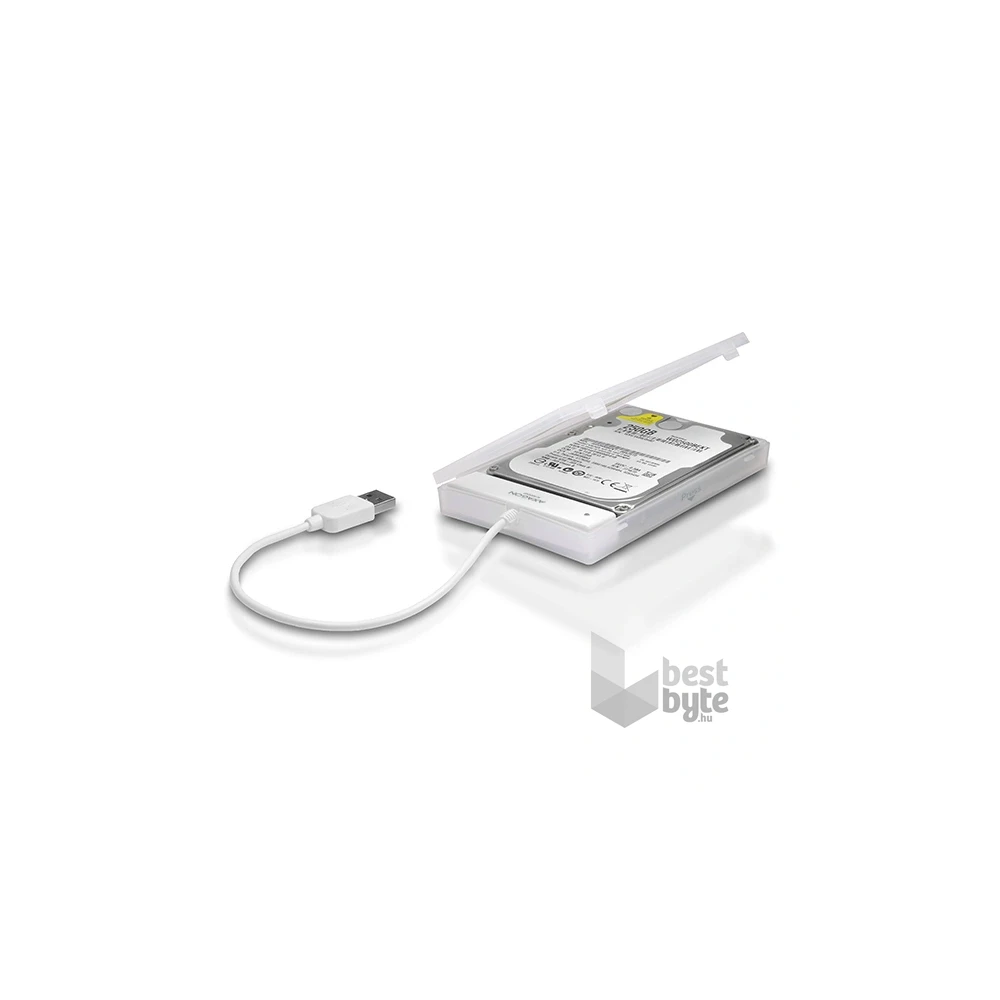 Axagon ADSA-1S USB 2.0 fehér külső HDD/SSD ház