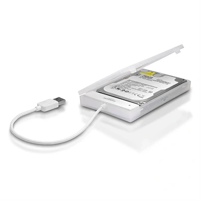 Axagon ADSA-1S USB 2.0 fehér külső HDD/SSD ház