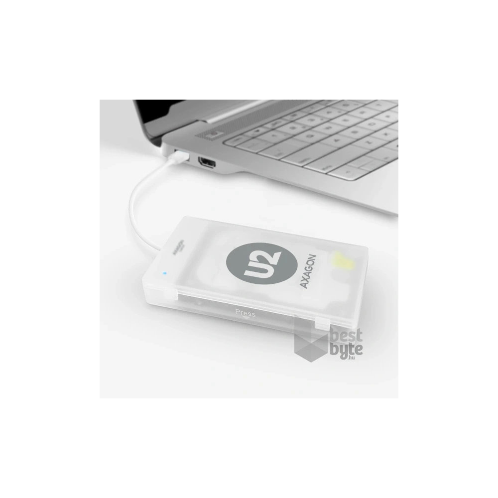Axagon ADSA-1S USB 2.0 fehér külső HDD/SSD ház