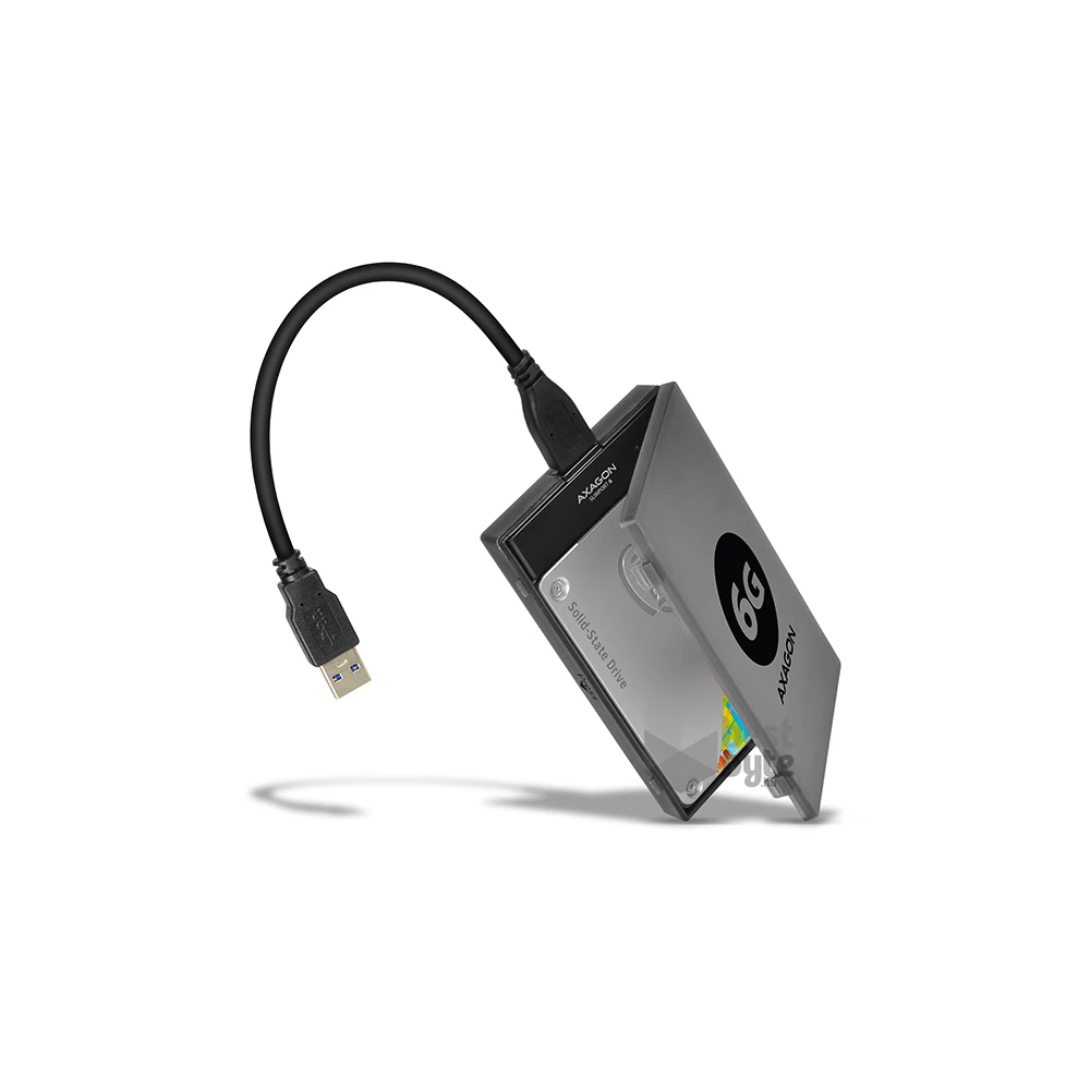 Axagon ADSA-1S6 USB 3.0 szürke külső SATA3 HDD/SSD ház