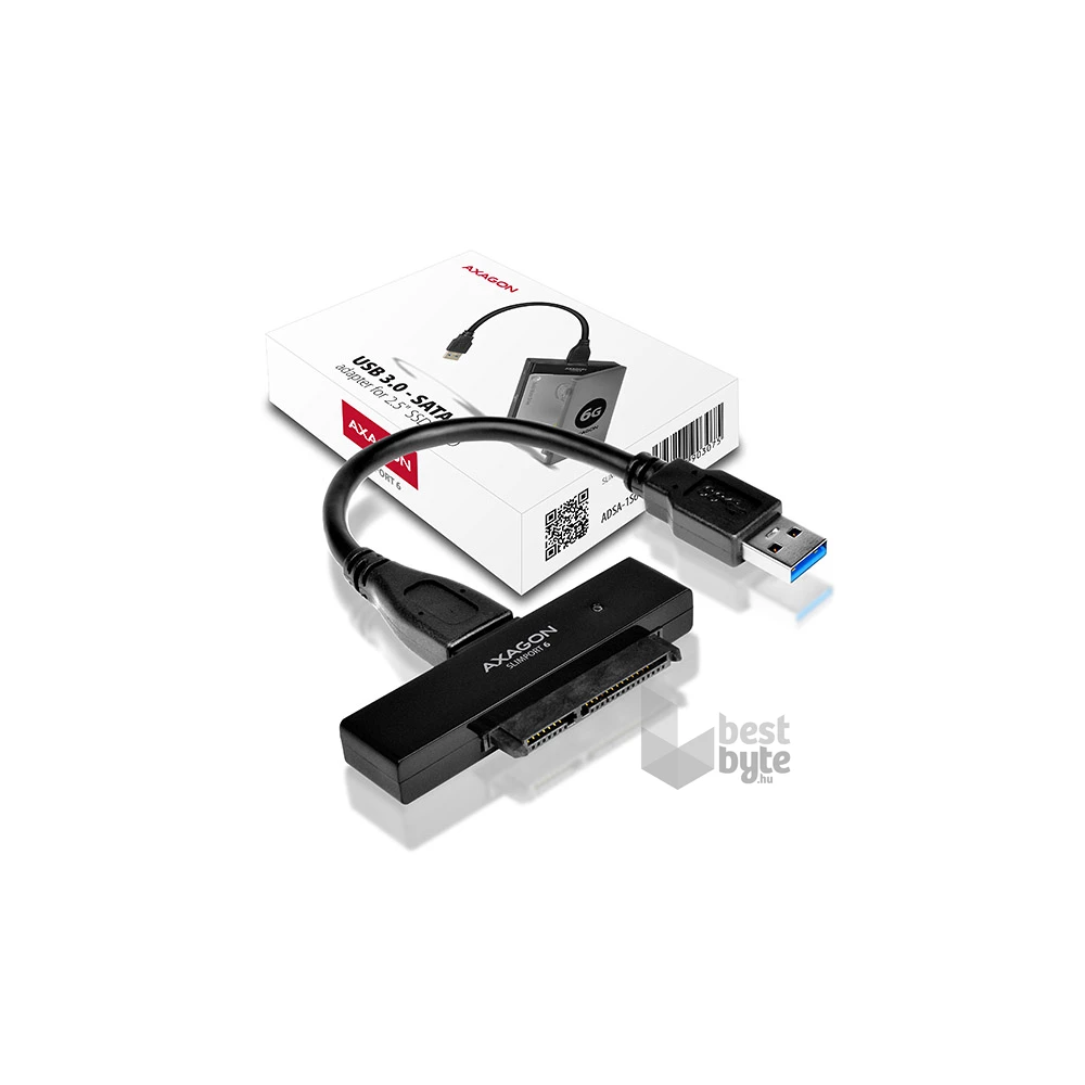 Axagon ADSA-1S6 USB 3.0 szürke külső SATA3 HDD/SSD ház