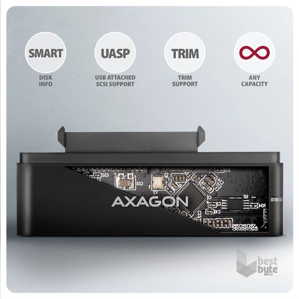 Axagon ADSA-FPX USB-C 10Gbps FAST PORT X 2.5"/3.5" SSD/HDD adapter