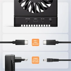 Axagon ADSA-M2C22 USB-C 20Gbps dokkolóállomás 2x M.2 NVMe / SATA SSD-hez, PC nélküli lemezklónozási funkcióval