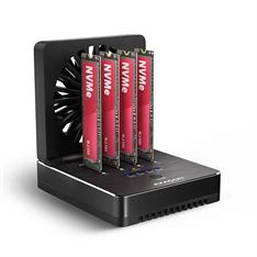 Axagon ADSA-M2C44 4x M.2 NVMe SSD-hez, PC nélküli lemezklónozási funkcióval USB4 dokkoló állomás