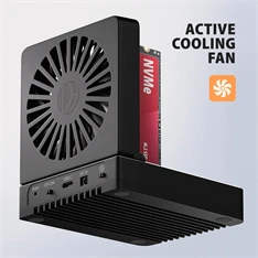 Axagon ADSA-M2C44 4x M.2 NVMe SSD-hez, PC nélküli lemezklónozási funkcióval USB4 dokkoló állomás