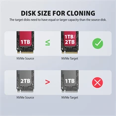 Axagon ADSA-M2C44 4x M.2 NVMe SSD-hez, PC nélküli lemezklónozási funkcióval USB4 dokkoló állomás