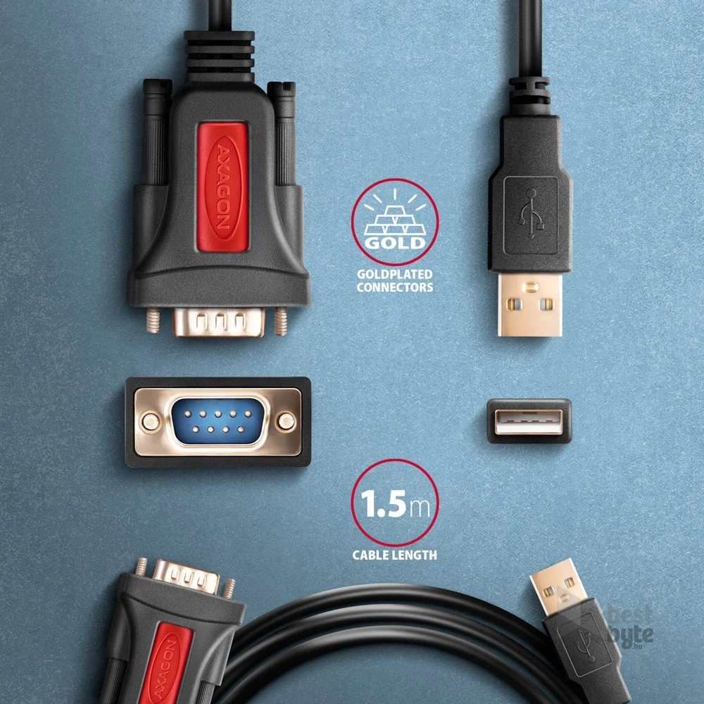 Axagon ADS-1PSN USB - soros aktív adapter kábel