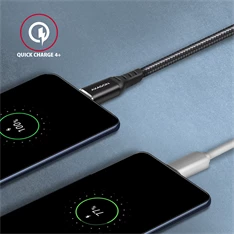 Axagon BUCM2-CM20AB 2m USB C fekete adat- és töltőkábel