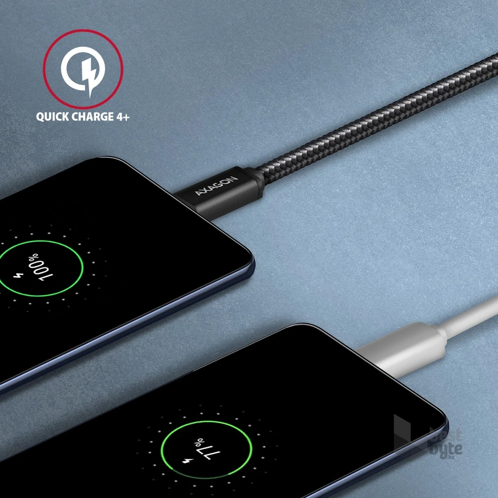 Axagon BUCM3-CM20AB USB-C 3.2 Gen 1 -  USB-C 2 m fekete kábel