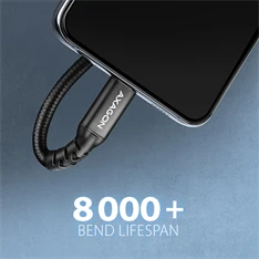 Axagon BUCM32-CF05AB 0,5m USB C fekete hosszabbító kábel