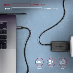 Axagon BUCM32-CM10AB USB TYPE-C 3.2 Gen 2 -  USB TYPE-C 1 m fekete kábel