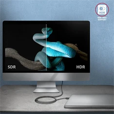 Axagon BUCM4X-CM05AB NewGEN+ 0,5m USB-C Gen 3×2 240W adat- és töltőkábel