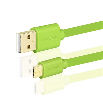 Axagon BUMM-AM10QG USB 2.0 A - micro USB 2.0 B 1 m zöld kábel
