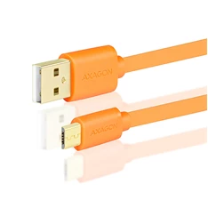 Axagon BUMM-AM10QO USB 2.0 A - micro USB 2.0 B 1 m narancs kábel