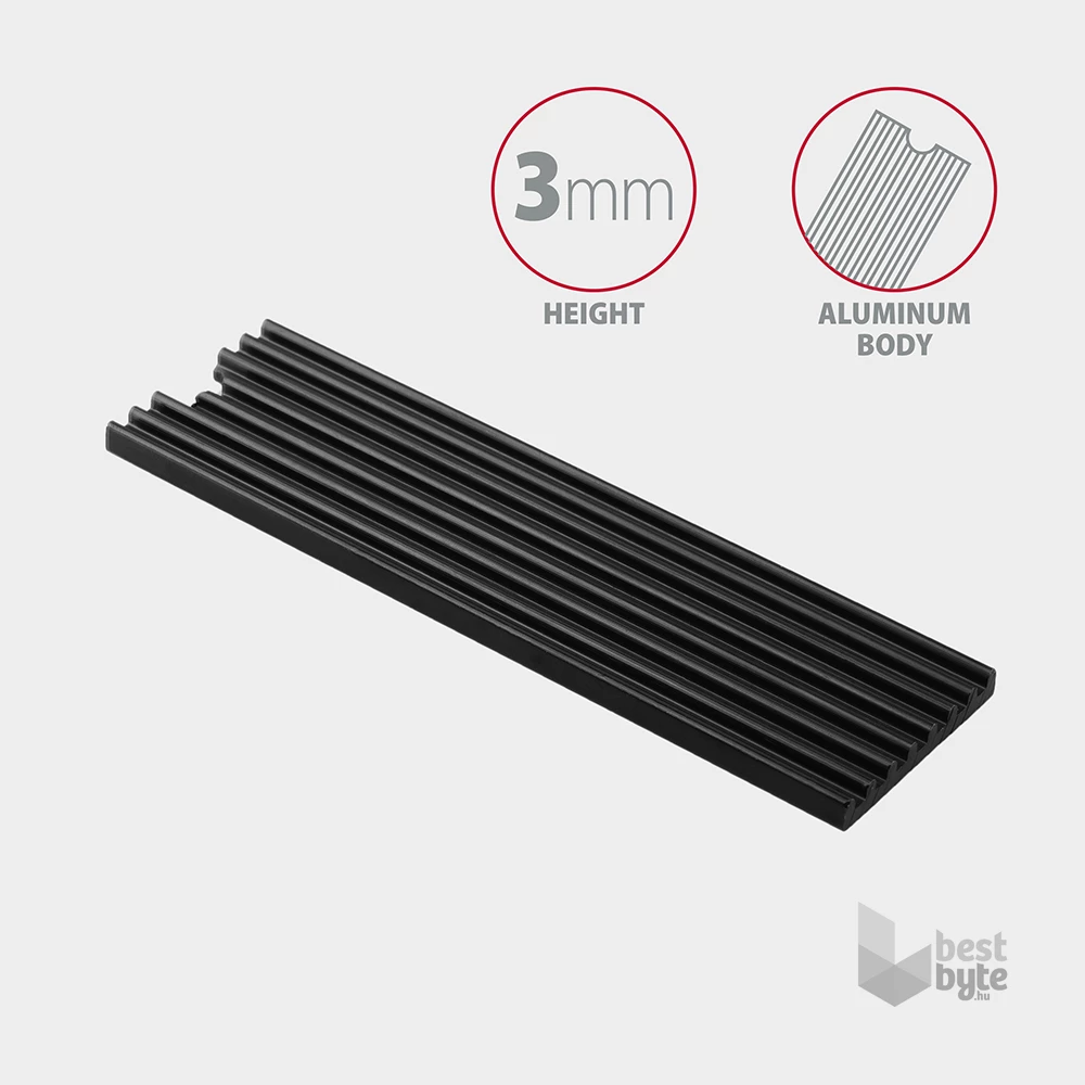 Axagon CLR-M2L3 alumínium passzív hűtő M.2 SSD-hez