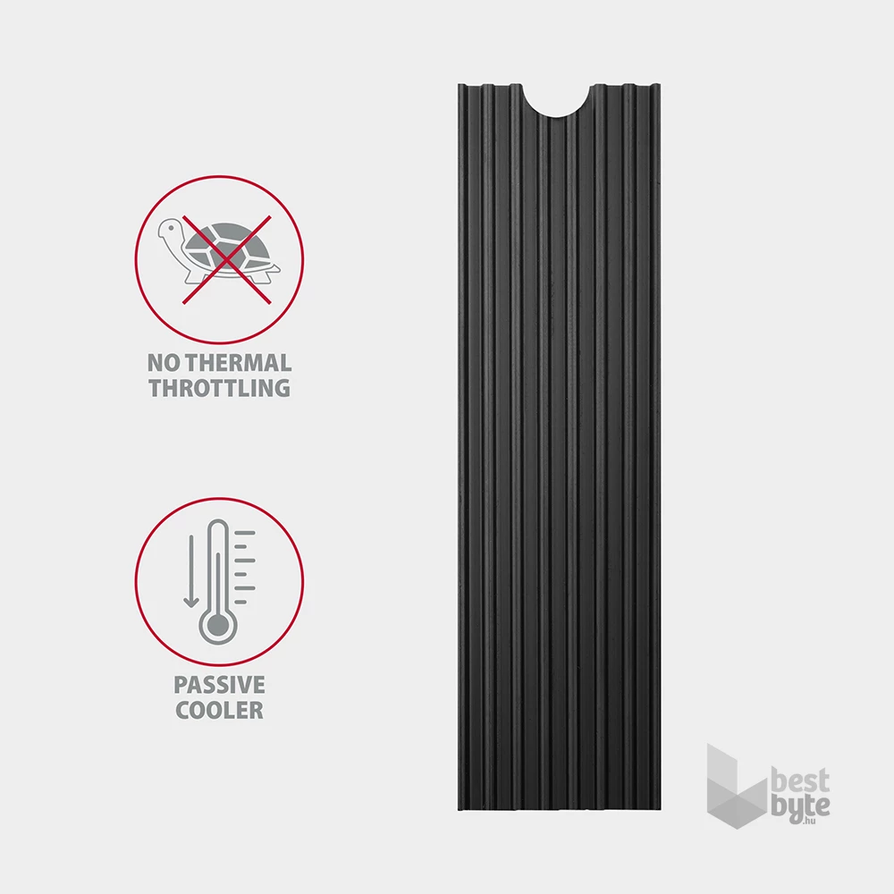 Axagon CLR-M2L3 alumínium passzív hűtő M.2 SSD-hez