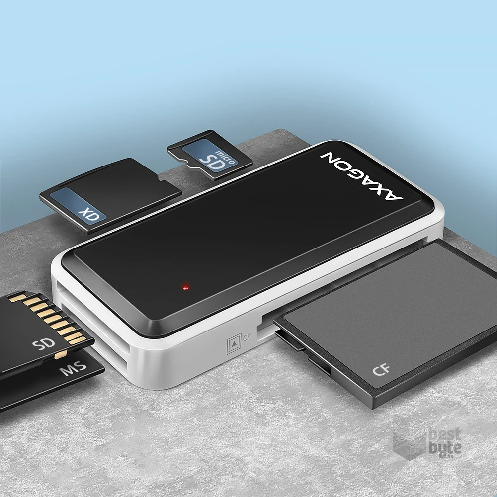 Axagon CRE-X1 USB 2.0 SD/microSD/MS/CF/XD kártyaolvasó