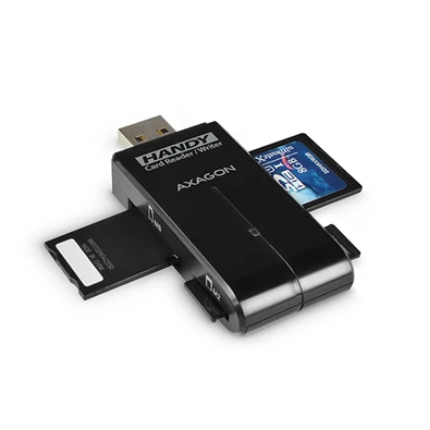 Axagon CRE-D4B USB 2.0 SD/microSD/MS/M2 fekete kártyaolvasó