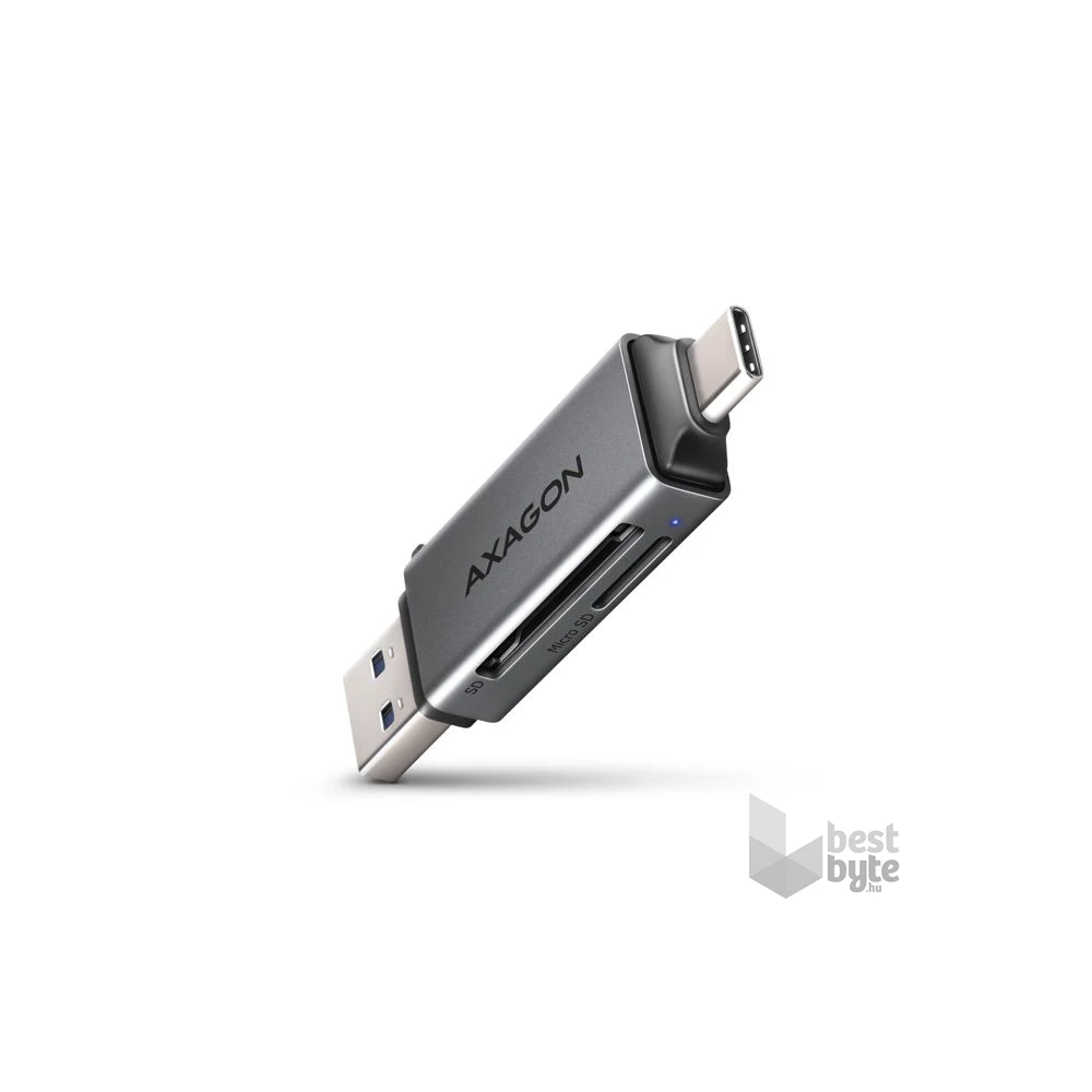 Axagon CRE-DAC Mobil USB 3.2 Gen 1 USB-C + USB-A SD/microSD mini kártyaolvasó