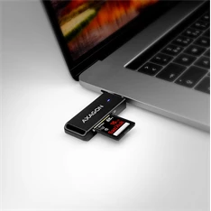 Axagon CRE-S2C USB 3.1 Type-C, slim SD/microSD kártyaolvasó