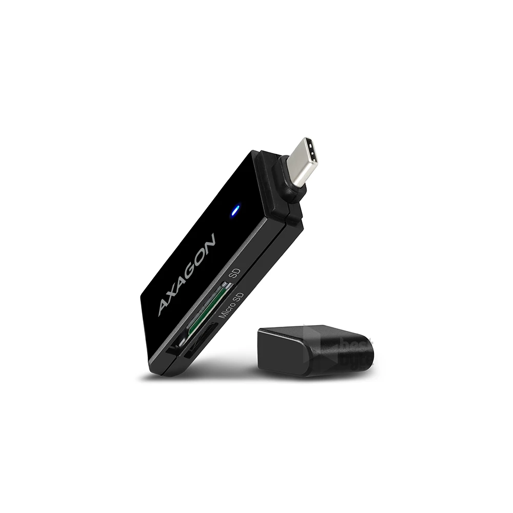 Axagon CRE-S2C USB 3.1 Type-C, slim SD/microSD kártyaolvasó