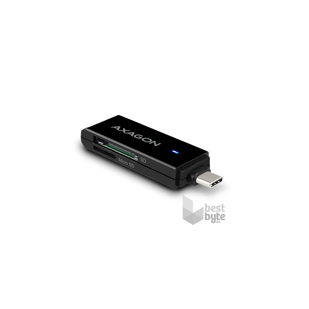 Axagon CRE-S2C USB 3.1 Type-C, slim SD/microSD kártyaolvasó